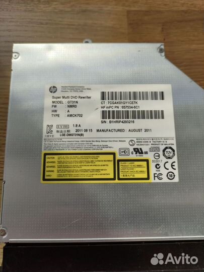 Привод DVD-RW gt31n, 657534-6C1, HP