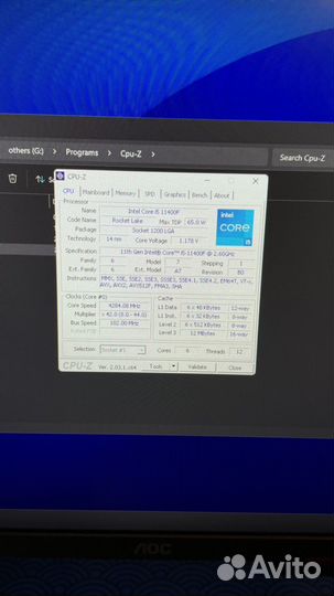 Intel core i5 11400f