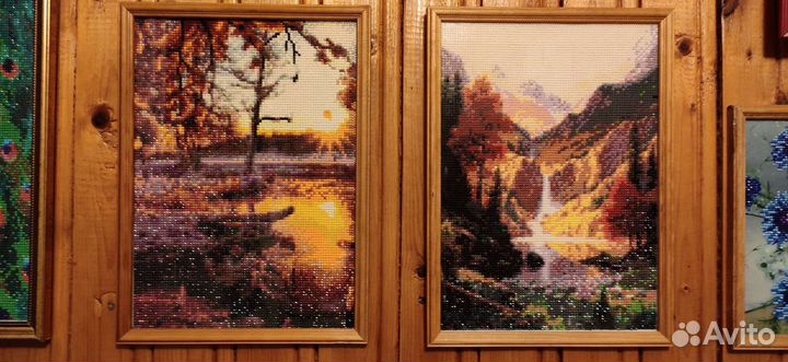 Картина алмазная мозаика 45*90 Павлин