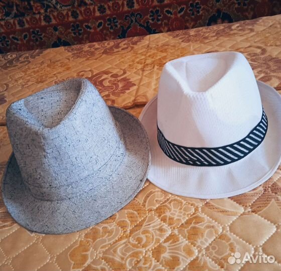 Шляпа мужская осень/весна, белая продана