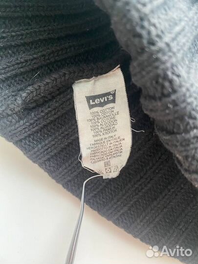 Мужская шапка levis черная бини