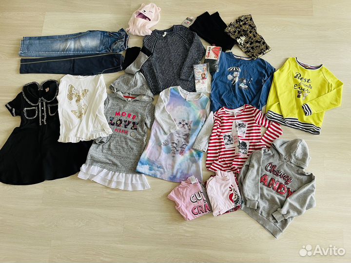 Вещи пакетом на девочку рост 122-128