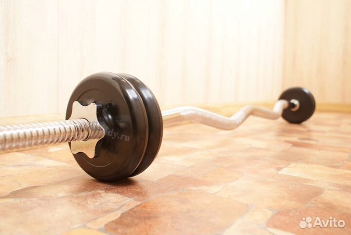 Штанга разборная весом 10.0kg (w-гриф/4x1.25 кг)