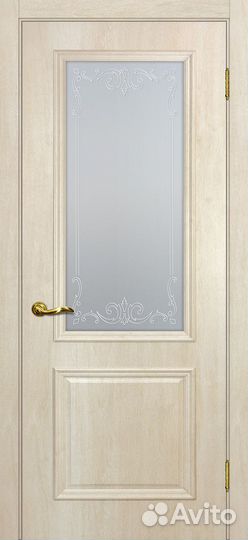 Дверь межкомнатная Верона-1 PVC дуб бриош до стек