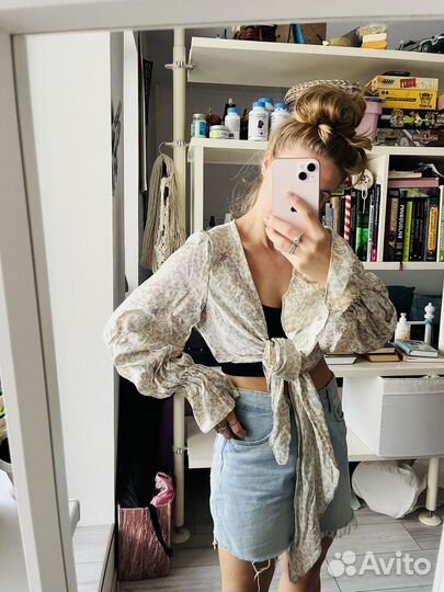 Топ на запах в стиле country textile