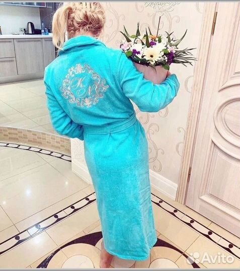 Халат женский махровый