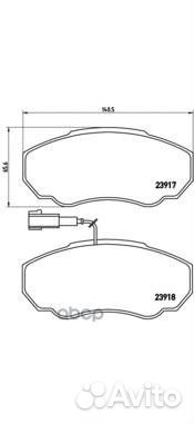 Колодки тормозные дисковые перед P23091 Brembo