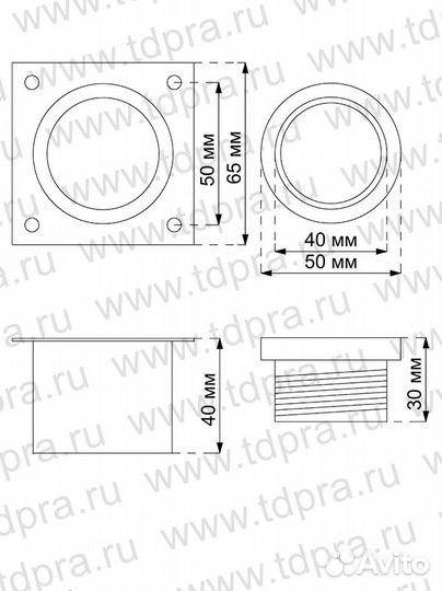 Опора регулируеая 50*50 мм NO201-50, хром