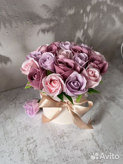 Букет из 19 мыльных роз