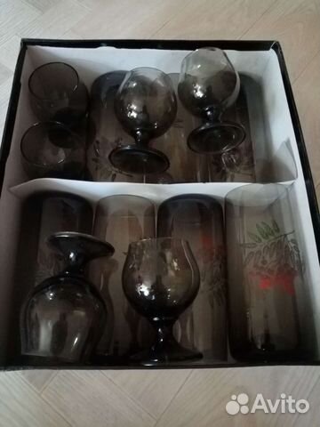 Бокалы, рюмки стеклянные