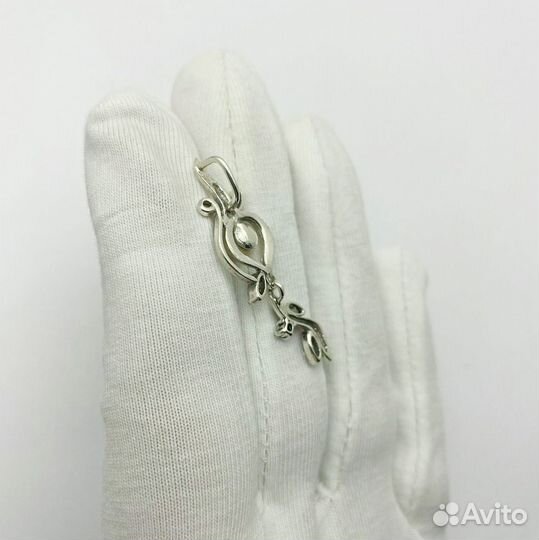 Щ43а,Подвес с камнями,серебро,925,id 50245
