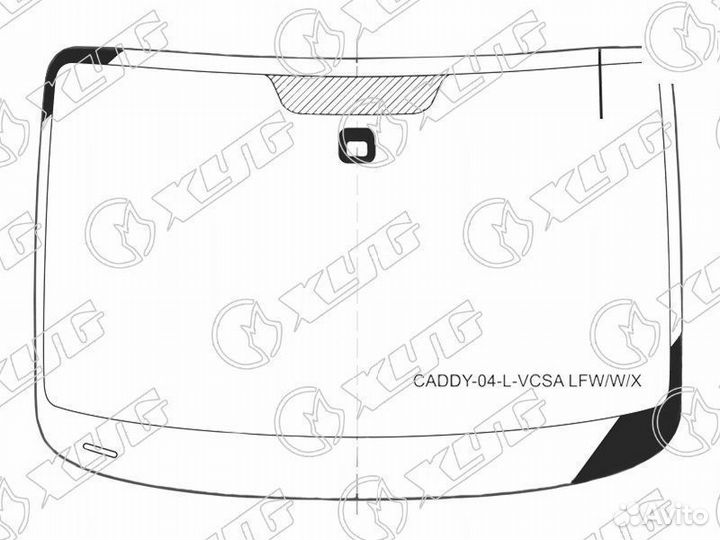 Стекло лобовое + дд + антенна volkswagen caddy