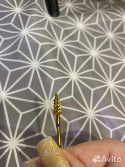 Фрезы для левшей маникюрные с фиолетовой насечкой