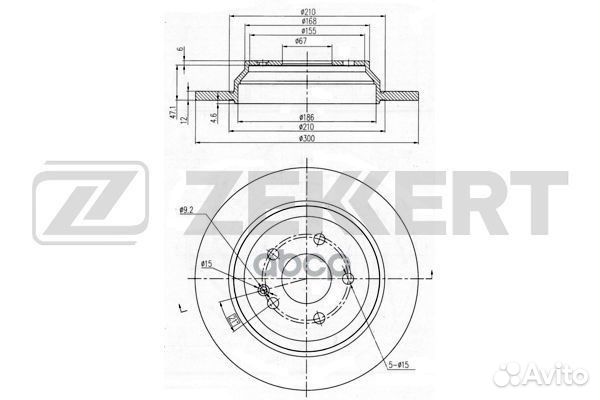 Диск торм. задн. MB V-Class (W447) 14- Vito (W447)