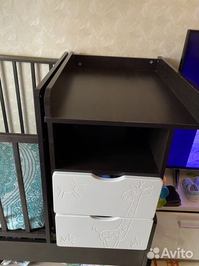 Детская кроватка трансформер с маятником