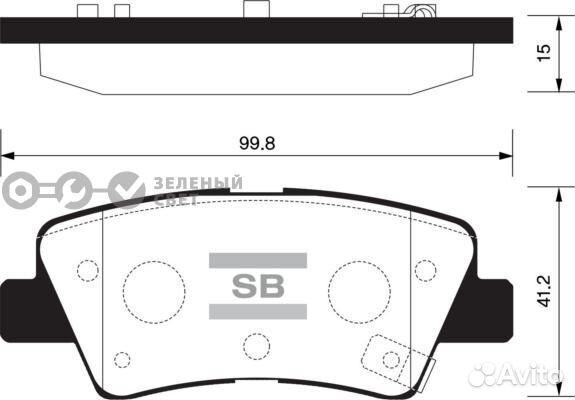 Sangsin brake SP1407 Колодки тормозные задние KIA