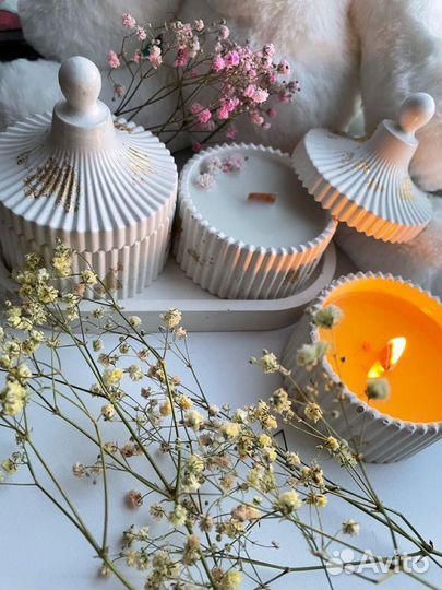 Подарочный гипсовый набор и свечи почти бесплатно