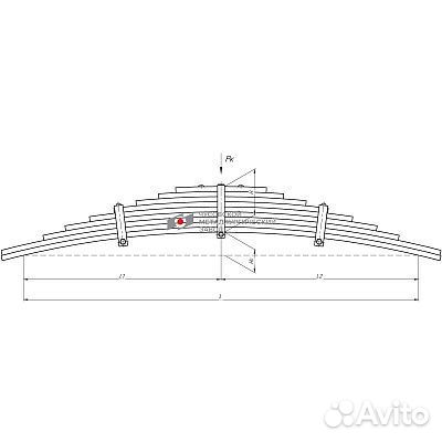 Рессора задняя 9-и л. урал-55571Х усиленная чмз