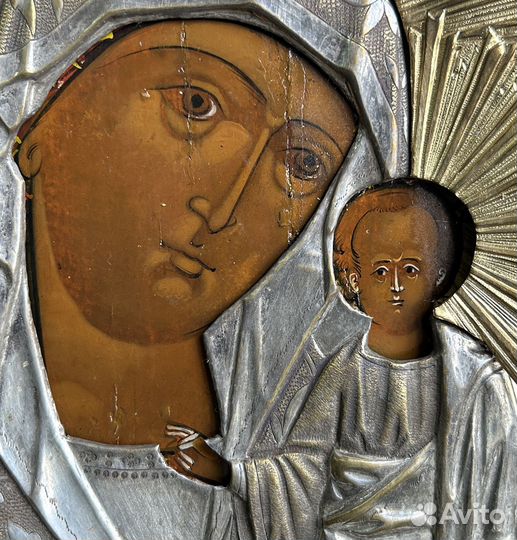 Икона Казанская Богородица в Окладе