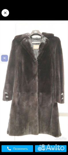 Шуба мутоновая с капюшоном 44 46 предл цену