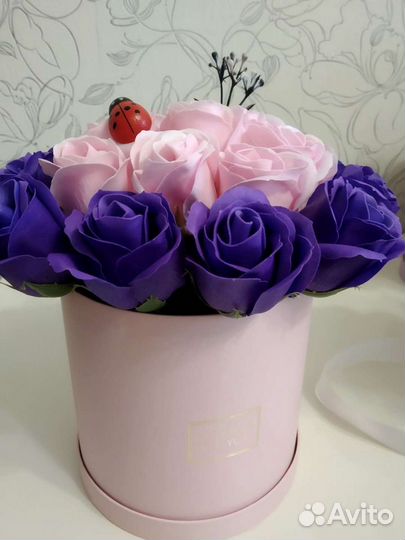 Букет из мыльных роз