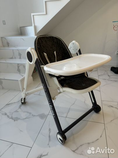 Детский стул для кормления happy baby berny серый