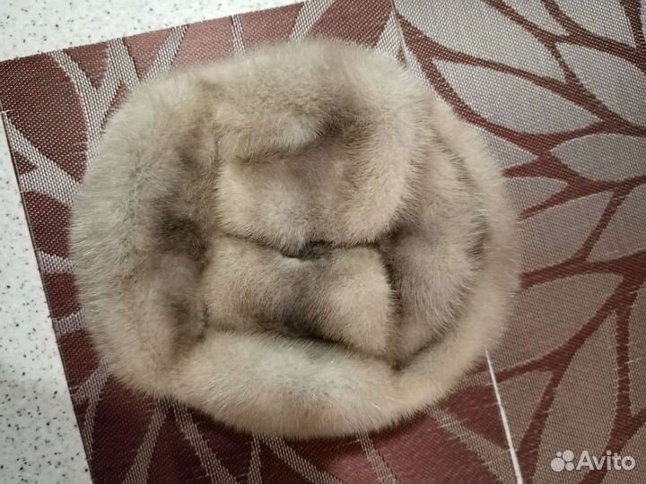 Норковая шапка мужская б/у