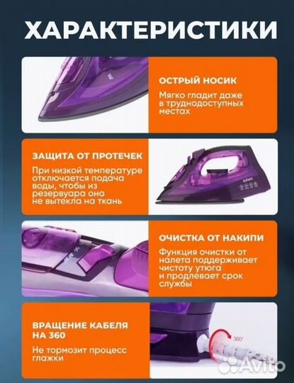 Беспроводной Xiaomi Lofans утюг+отпариватель новый