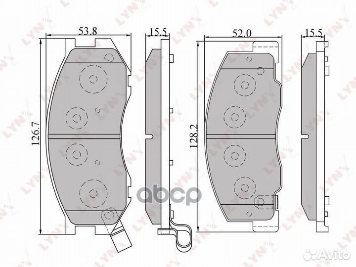 Колодки тормозные дисковые перед BD7515 LYN