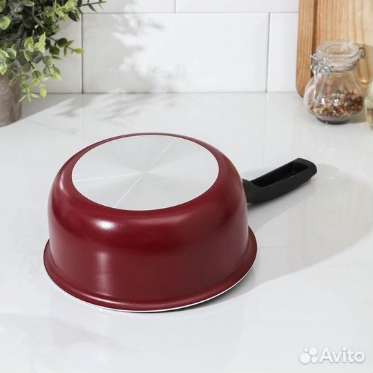 Ковш «Альфа», 1,5 л, стеклянная крышка, пластикова