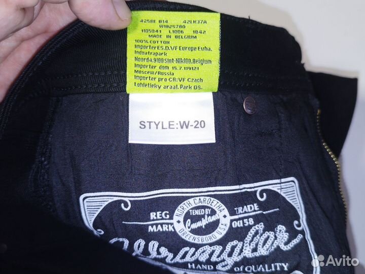 Джинсы Wrangler Бельгия Стрейч черныеw:31-42
