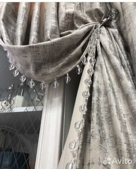 Стеклярус для штор, тесьма для штор