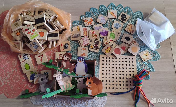 Развивающие игры деревянные 6 игр