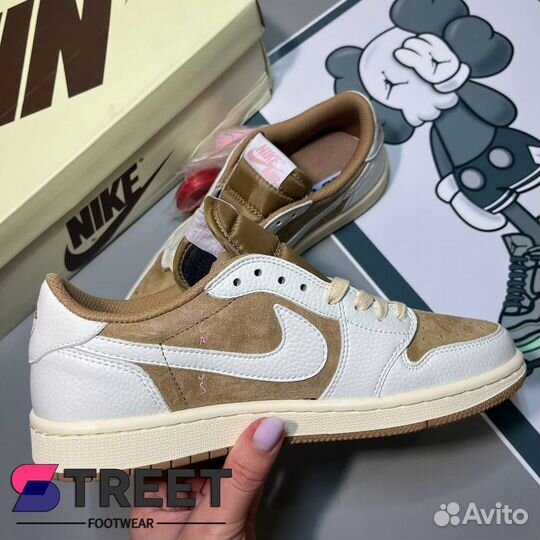 Кроссовки Nike Air Jordan 1 Travis Scott Sail