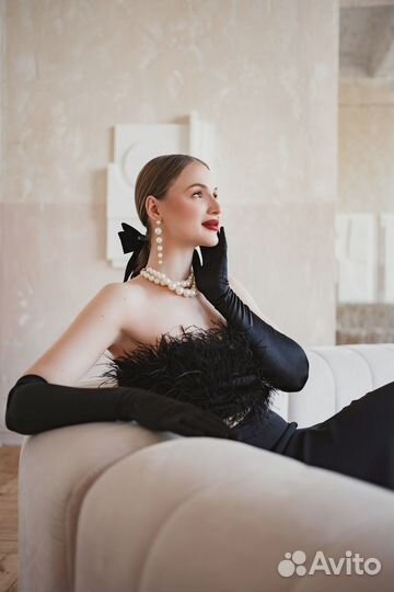 Перчатки, серьги, бант аренда