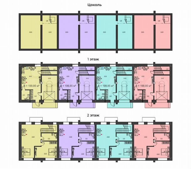 Таунхаус 199 м² на участке 2,5 сот.