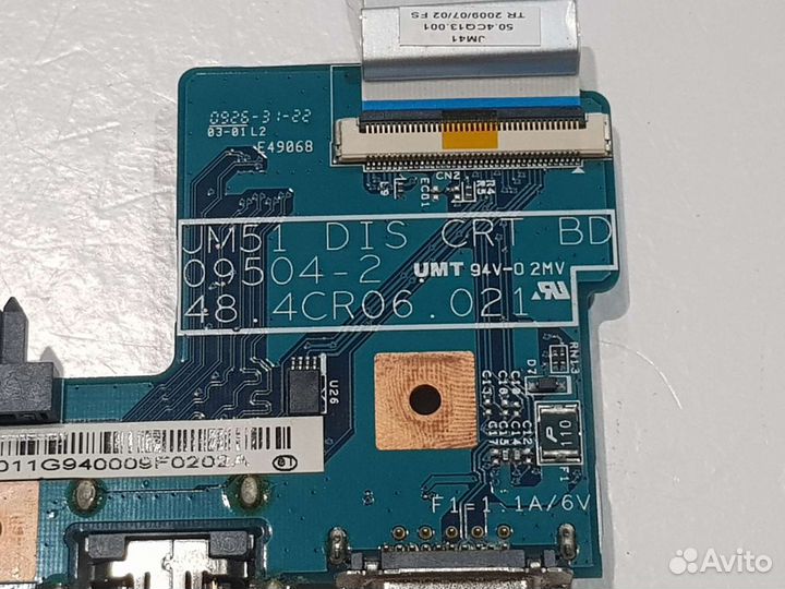 Плата с разъемами USB audio Acer Aspire 5810T 5810