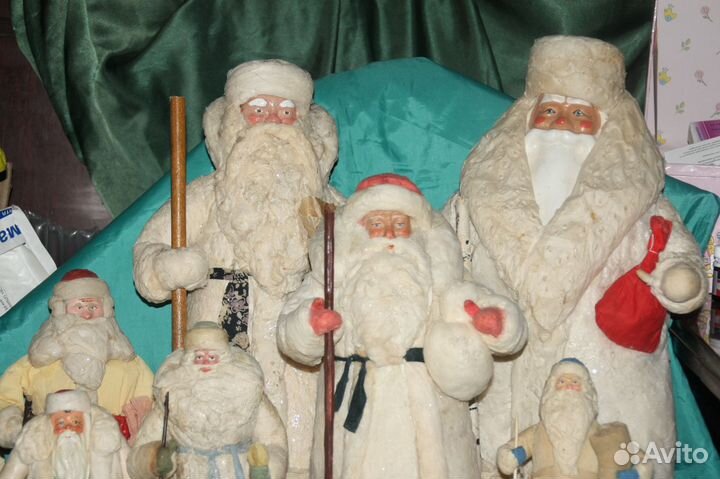 Кукла винтаж Дед мороз и Снегурочка СССР