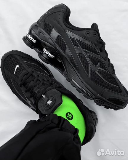 Кроссовки Nike shox ride 2 x supreme черные