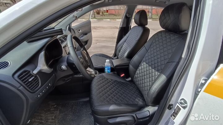 Авточехлы из экокожи Ромб KIA RIO 4 от Автопилот