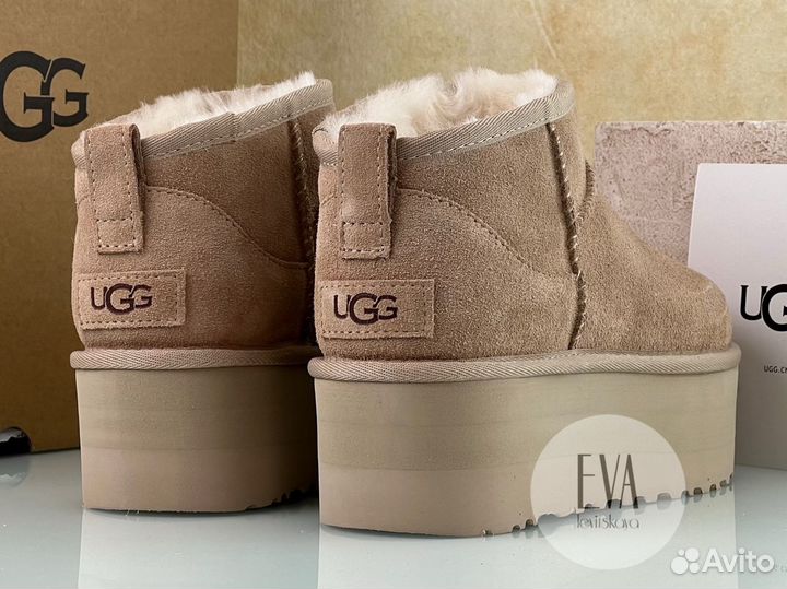 Женские угги Ugg Classic Ultra Mini Platform Sand