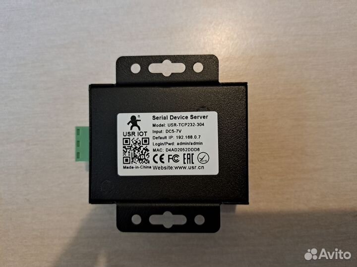 Преобразователь RS-485 в Ethernet USR-TCP232-304