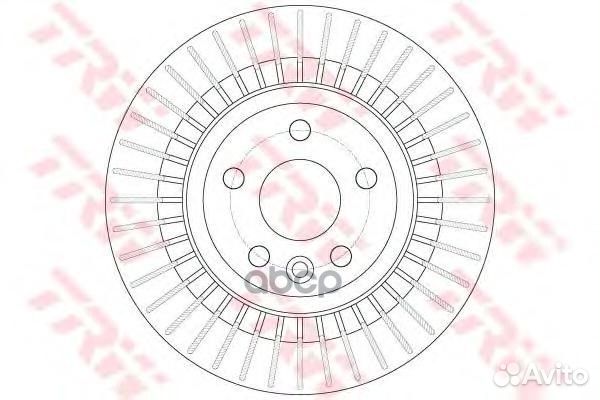 Диск тормозной зад DF6308 TRW
