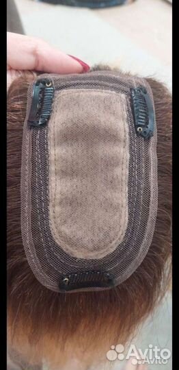 Накладка из натуральных волос с челкой скидка