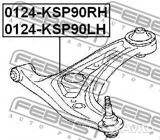 Рычаг toyota yaris 05-11 перед.подв.нижн.прав. Feb