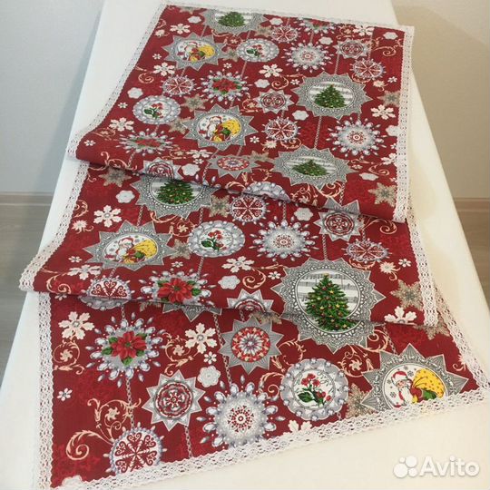 Комплект новогодний. Скатерть + дорожка на стол