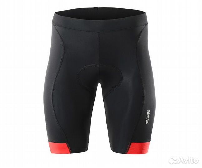 Шорты велосипедные с памперсом arsuxeo 563. Красны