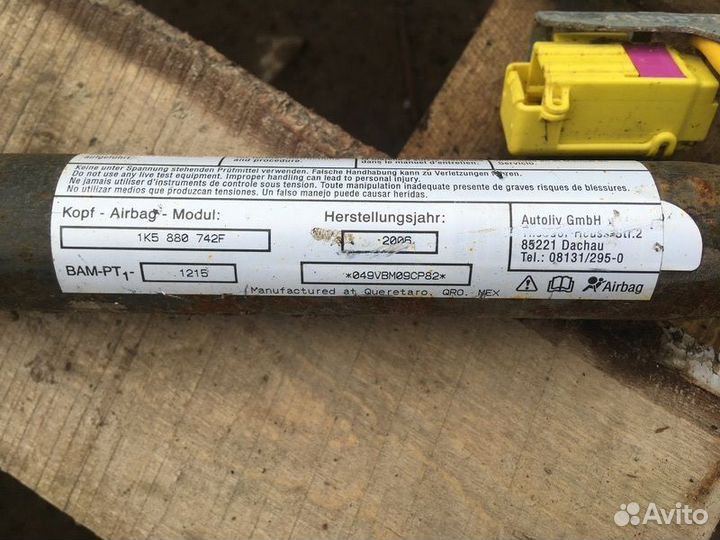 Подушка безопасности боковая (шторка) Volkswagen J