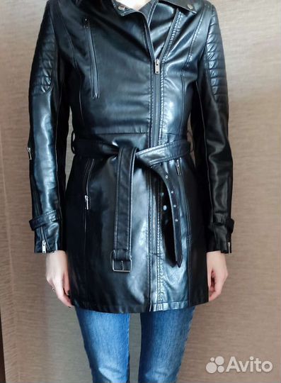 Куртка-Плащ из экокожи 46р