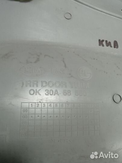 Обшивки дверей (карты) комплект Kia RIO 2000-2005